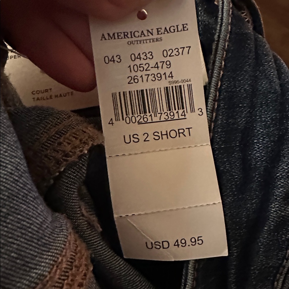 American Eagle Outfitters Women's Deep Indigo Skinny Jeans size 2 Short - Picture 7 of 13